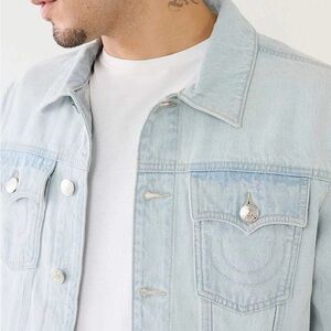 True Religion‎ Jesse SN Trucker Jean Jacket Light Blossom Wash Men's